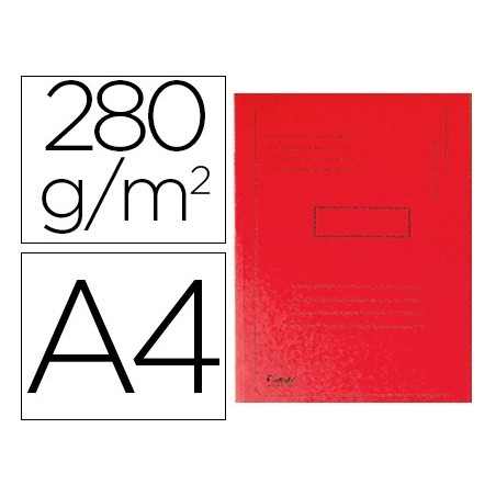 50un CLASSIFICADOR CARTOLINA RECICLADA  EXACOMPTA A4 VERMELH