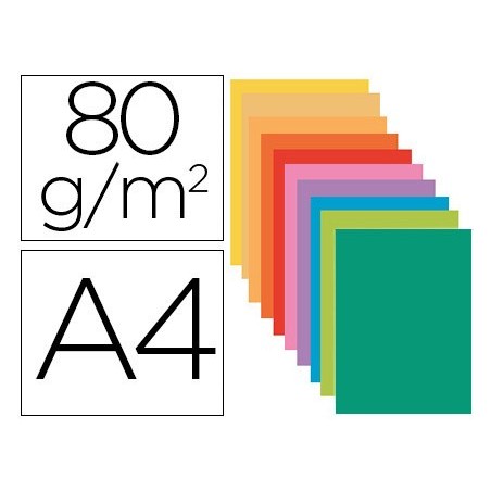 100un CLASSIFICADOR EXACOMPTA A4 CORES SORTIDAS  80G/M2