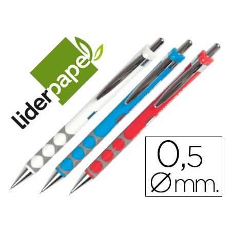 24un LAPISEIRA LIDERPAPEL DIAMOND 0.5 MM COM BORRACHA E PEGA