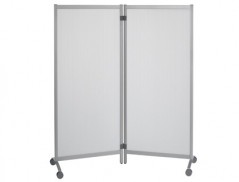 DIVISORIAS DE VIDRO OPACO COM RODAS  2 FOLHAS