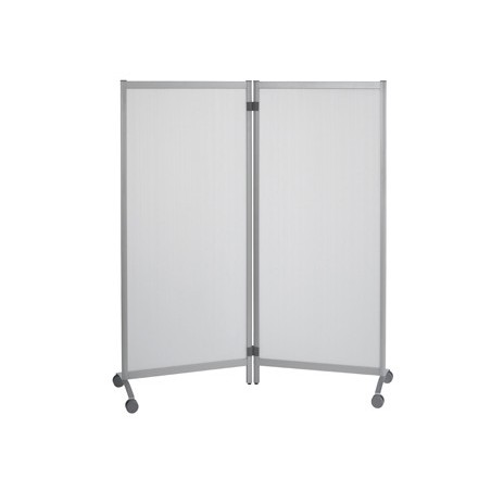 DIVISORIAS DE VIDRO OPACO COM RODAS  2 FOLHAS