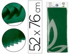 PAPEL SEDA LIDERPAPEL VERDE ESCURO 52X76CM 18 GR/M2 BOLSA DE