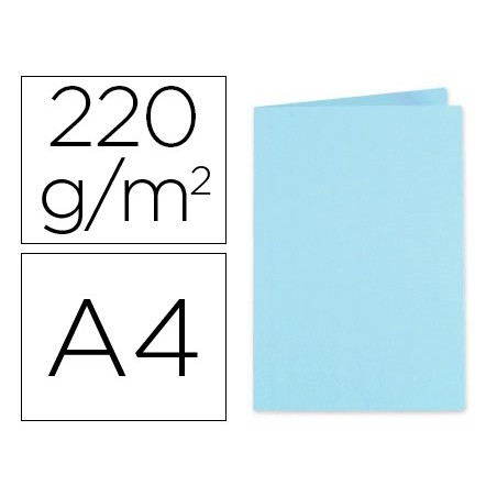 100un CLASSIFICADOR EXACOMPTA FOLDYNE A4 AZUL CLARO 250 GR