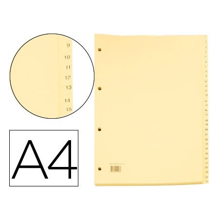 SEPARADORES DE CARTOLINA 1 A 31 CARTONEX