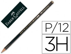 12un LAPIS DE GRAFITE FABER 9000 3H -UNIDADE
