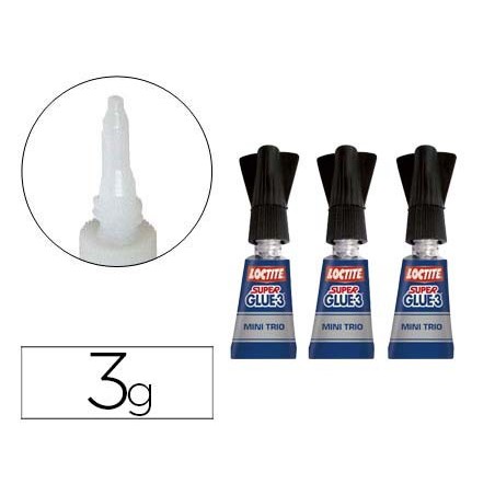 COLA LOCTITE SUPER GLUE -  3X1 GRS BLISTERS MINI TRIO