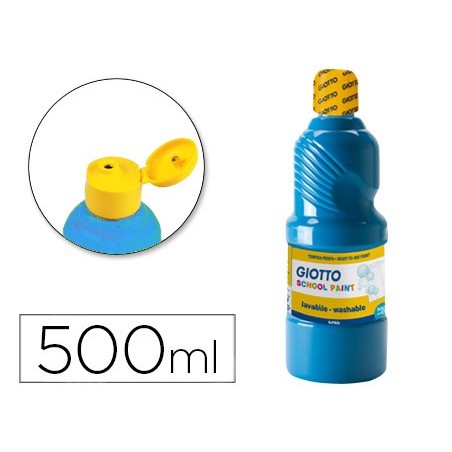 GUACHE ESCOLAR LAVAVEL GIOTTO 500 ML AZUL CYAN