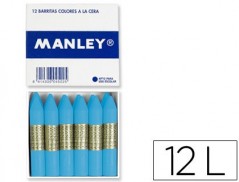 LAPIS DE CERA MANLEY UNICOR CELESTE CLARO CAIXA DE 12 N.41