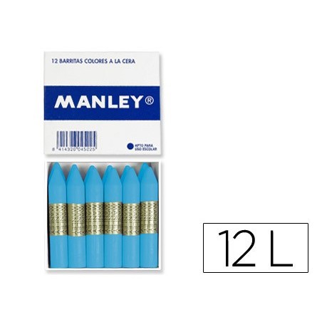 LAPIS DE CERA MANLEY UNICOR CELESTE CLARO CAIXA DE 12 N.41