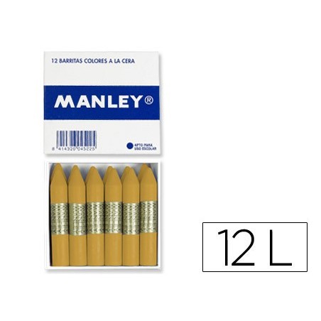 LAPIS DE CERA MANLEY UNICOR OCRE MADEIRA CAIXA DE 12 N.64