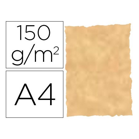 PAPEL PERGAMINO DIN A4  TROQUELADO 150 GR COR PARCHMENT OCRE