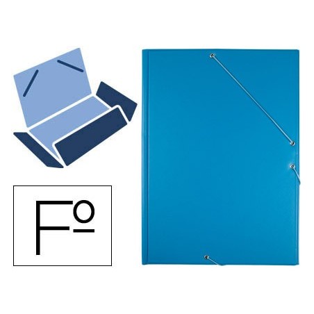 PASTA LIDERPAPEL ELASTICOS PLASTICO FOLIO ABA COR CELESTE