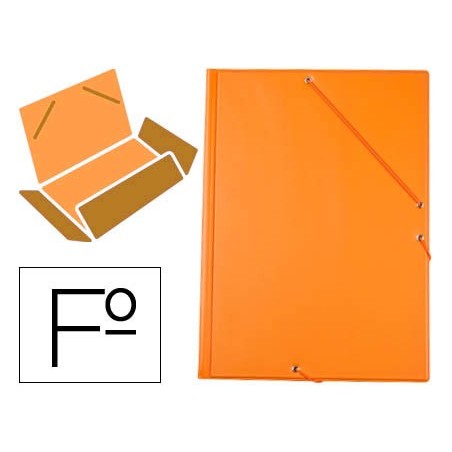 PASTA LIDERPAPEL ELASTICOS PLASTICO FOLIO ABA COR LARANJA
