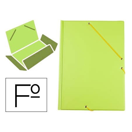 PASTA LIDERPAPEL ELASTICOS PLASTICO FOLIO ABA COR VERDE PIST
