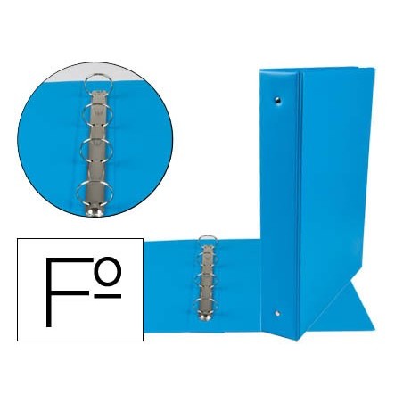 PASTA LIDERPAPEL 4 ANEIS 40 MM REDONDOS PLASTICO FOLIO COR C