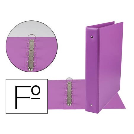 PASTA LIDERPAPEL 4 ANEIS 40 MM REDONDOS PLASTICO FOLIO COR L