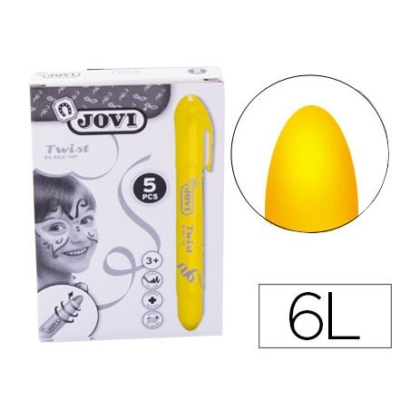 BARRA DE MAQUILHAGEM JOVI TWIST MAKE-UP AMARELO CAIXA DE 5 U