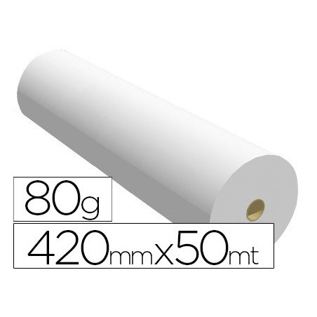 PAPEL REPROGRAFIA PARA PLOTTER 420MMX50MT 80GR IMPRESSAO TIN