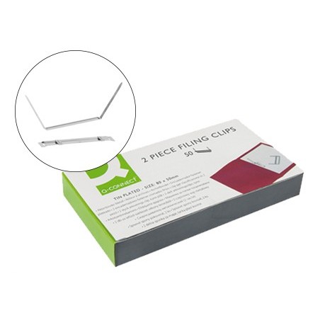 ENCADERNADOR FASTENER Q-CONNECT PRATEADO - CAIXA DE 50