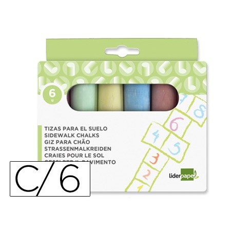 GIZ PARA CHAO LIDERPAPEL CORES SORTIDAS CAIXA 6 UNIDADES