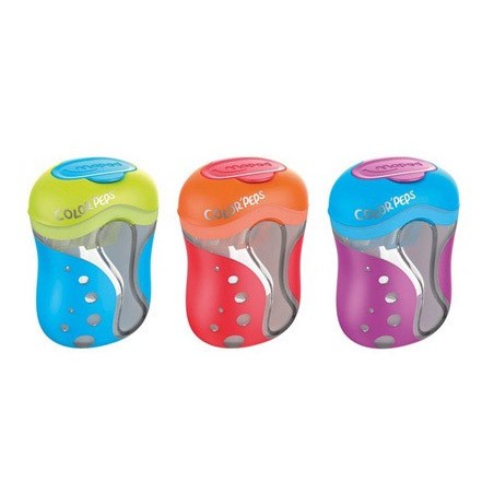 24un APARA LAPIS COLOR PEPS 2 MAPED USOS CON DEPOSITO CORES