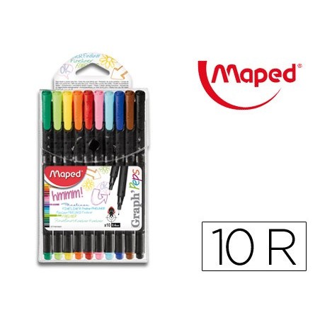 MARCADOR MAPED PONTA DE METAL GRAPH PEPS FINE LINER ESTOJO D