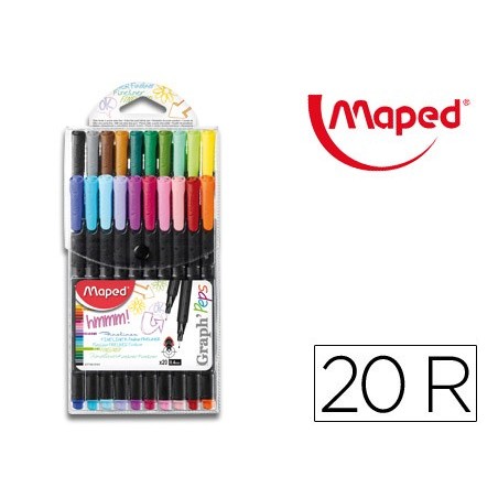 MARCADOR MAPED PONTA DE METAL GRAPH PEPS FINE LINER ESTOJO D