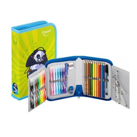 PLUMIER ESCOLAR MAPED PANDA COM FECHO CONTEM 32 PECAS