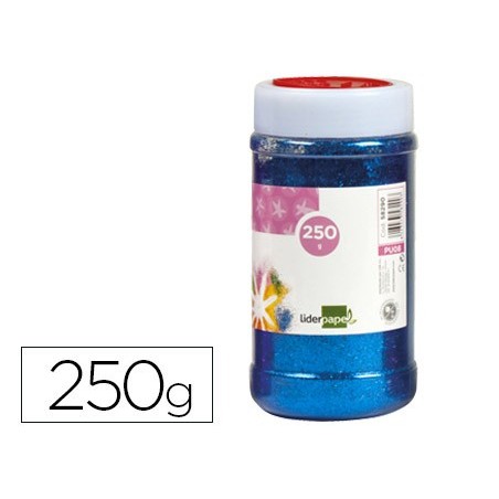 PURPURINA LIDERPAPEL FANTASIA COR AZUL METALIZADO FRASCO DE