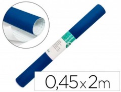 ROLO ADESIVO LIDERPAPEL UNICOLOR AZUL BRILHO ROLO DE 0,45 X