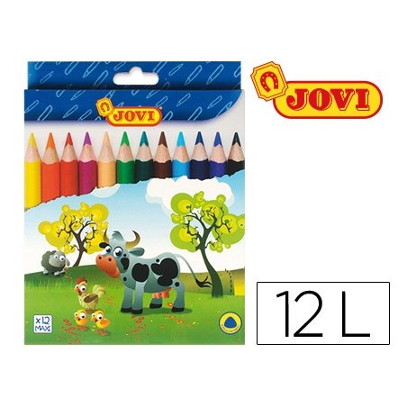 LAPIS DE CORES JOVI MAXI TRIANGULARES ESTOJO DE 12 CORES SOR