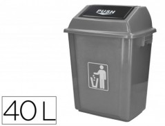 CAIXOTE DE LIXO INDUSTRIAL Q-CONNECT COM TAMPA DE EMPURRAR 4