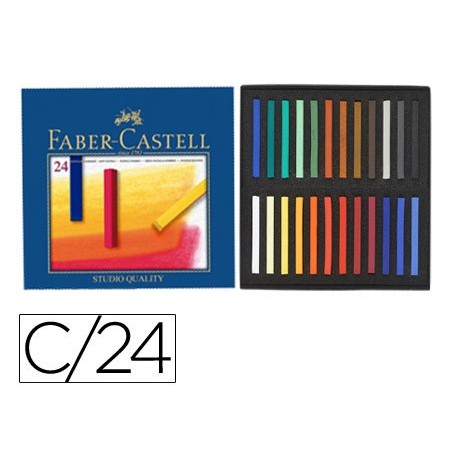 GIZ PASTEL FABER CASTELL ESTOJO CARTAO 24 CORES SORTIDAS