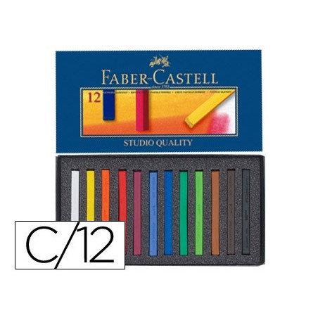 GIZ PASTEL FABER CASTELL ESTOJO CARTAO  12 CORES SORTIDAS