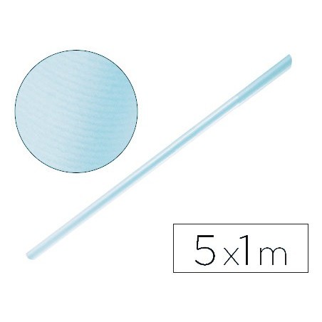 PAPEL KRAFT LIDERPAPEL AZUL CEU ROLO 5X1 MT