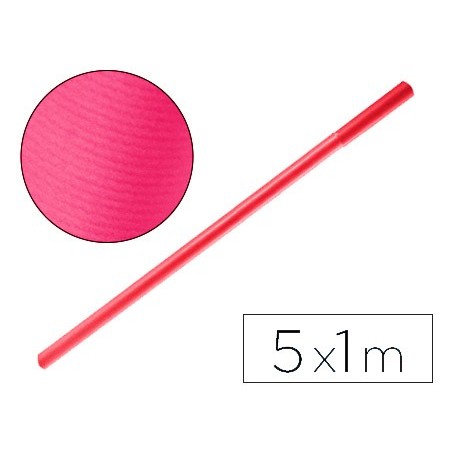 PAPEL KRAFT LIDERPAPEL FUCSIA ROLO 5X1 MT