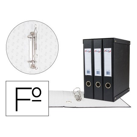 MODULO DE 3 PASTAS DE ARQUIVO PARDO 2 ANEIS DE 40 MM FOLIO C