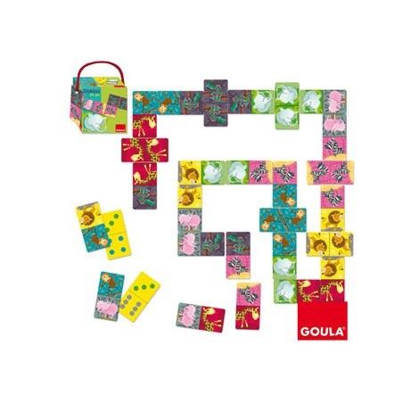 JOGO DISET DIDACTICO DOMINO ANIMAIS DA SELVA