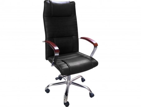 CADEIRA DE DIRECAO Q-CONNECT ENCOSTO ALTO REGULAVEL EM ALTUR