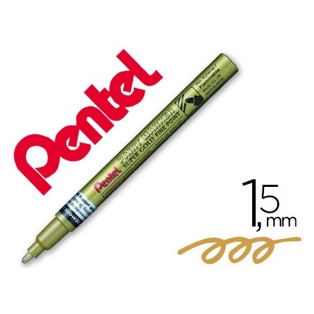 12un MARCADOR PENTEL PERMANENTE MSP10-X DOURADO PARA PINTURA