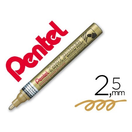 12un MARCADOR PENTEL PERMANENTE MMP10-X DOURADO PARA PINTURA