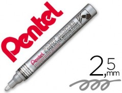 12un MARCADOR PENTEL PERMANENTE MMP10-Z PRATEADO PARA PINTUR