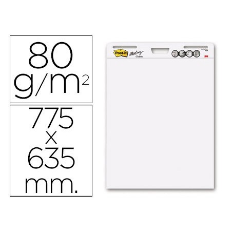 BLOCO CONGRESSO POST-IT 775 X 635MM COM 30 FOLHAS 80 GRS