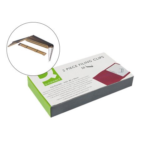 ENCADERNADOR FASTENER Q-CONNECT DOURADO - CAIXA DE 50      