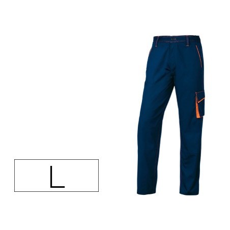 CALÇAS DELTAPLUS COM CINTURA AJUSTAVEL E 5 BOLSOS COR AZUL -