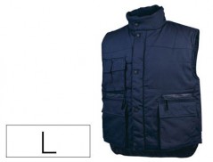 COLETE DETALPLUS MULTIBOLSOS CINTURA ELASTICA COR AZUL TAMAN