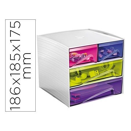 MODULO DE ARMAZENAMENTO CEP MYCUBE 2 GAVETAS PEQUENAS E 2 GA