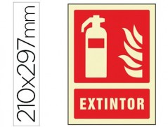 PICTOGRAMA SYSSA SINAL DE  EXTINTOR  EM PVC FOTOLUMINESCENTE