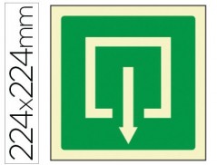 PICTOGRAMA SYSSA SINAL DE SAIDA EM PVC FOTOLUMINESCENTE 224X