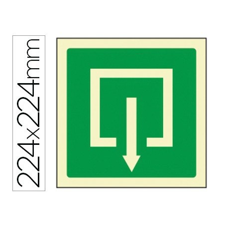 PICTOGRAMA SYSSA SINAL DE SAIDA EM PVC FOTOLUMINESCENTE 224X